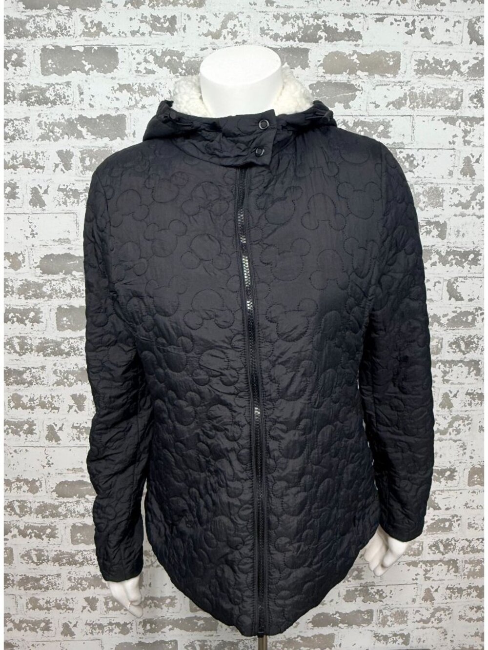 Disney Mickey Mouse Quilted Hooded Jacket With Ears Women’s Size small